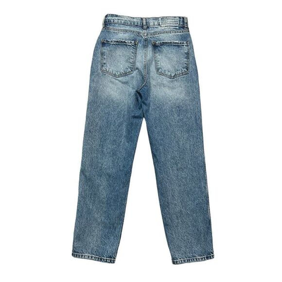 Revice Women's Size 25 High Rise Crossover Waist Distressed Jeans - Picture 6 of 11